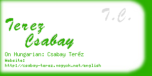 terez csabay business card
